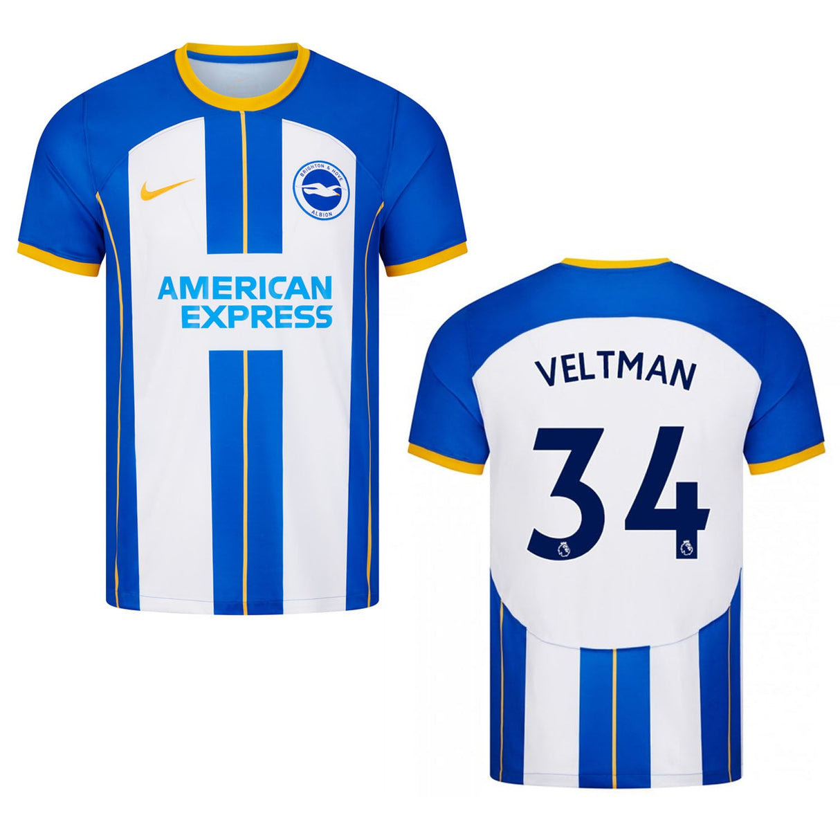 Joel Veltman Brighton 34 Jersey - Kit Captain