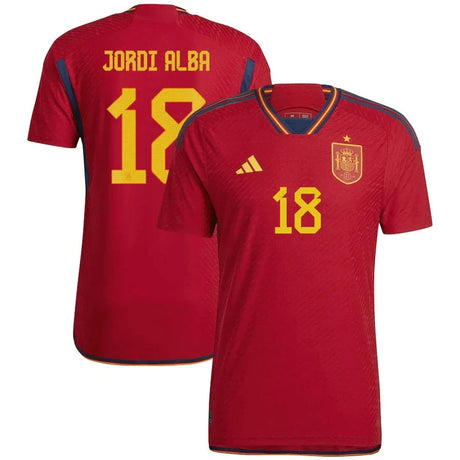 Jordi Alba Spain 18 FIFA World Cup Jersey - Kit Captain
