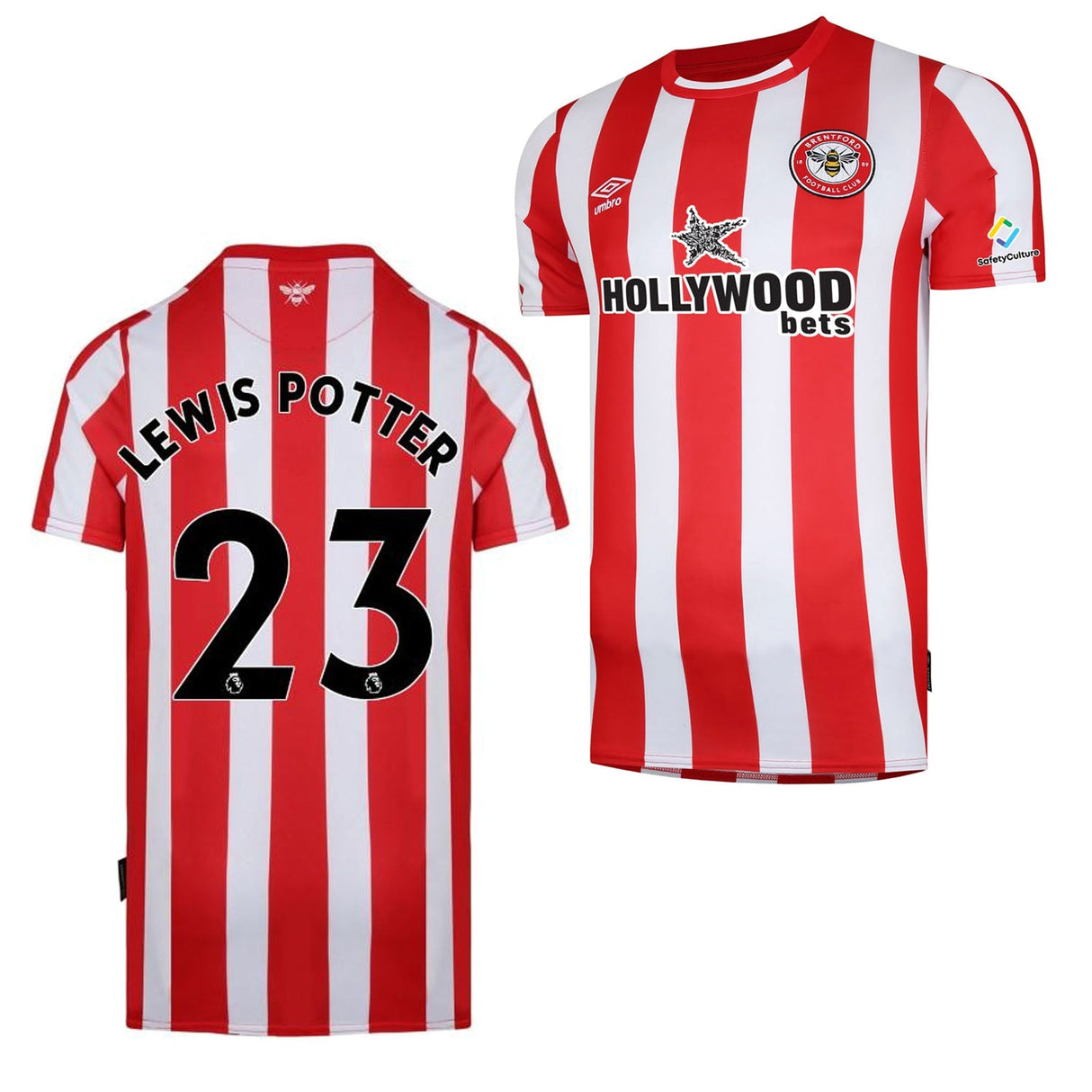 Keane Lewis-Potter Brentford 23 Jersey - Kit Captain