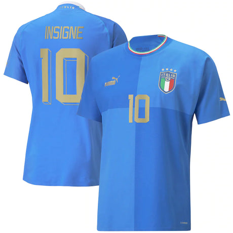 Lorenzo Insigne Italy Soccer 10 Jersey - Kit Captain