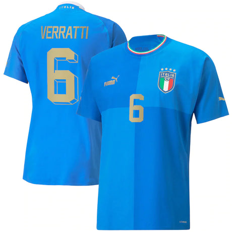 Marco Verratti Italy Soccer 6 Jersey - Kit Captain