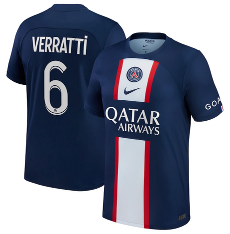 Marco Verratti PSG 6 Jersey - Kit Captain