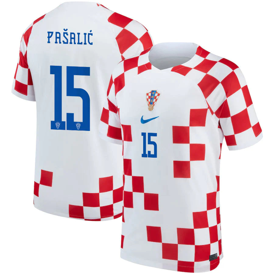 Mario Pasalic Croatia 15 FIFA World Cup Jersey - Kit Captain