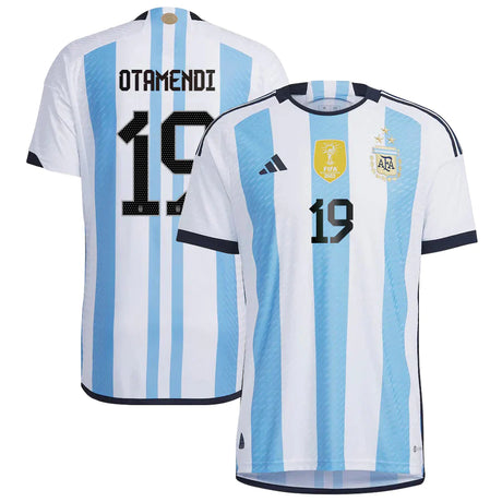 Nicolas Otamendi Argentina 19 FIFA World Cup Jersey - Kit Captain