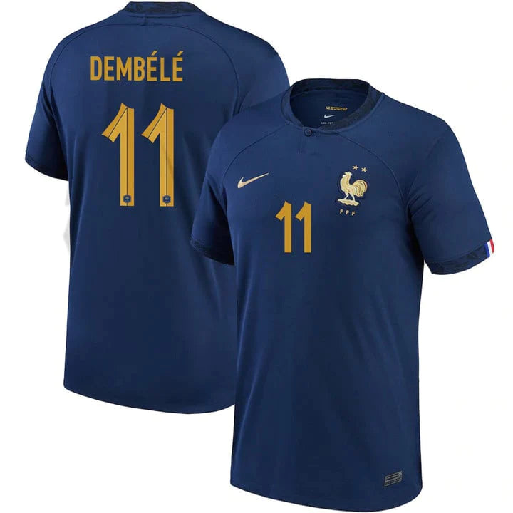 Ousmane Dembele France 11 FIFA World Cup Jersey - Kit Captain