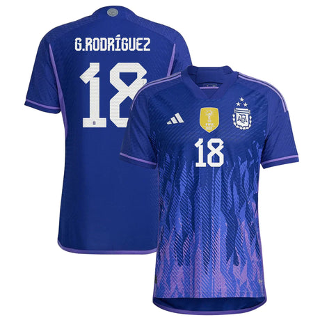 Guido Rodriguez Argentina 18 FIFA World Cup Jersey - Kit Captain