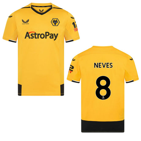 Ruben Neves Wolves 8 Jersey - Kit Captain