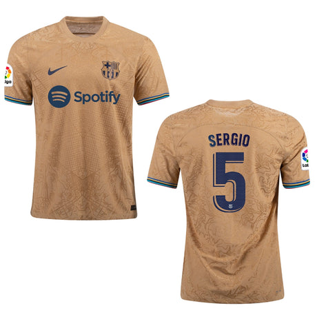 Sergio Busquets Barcelona 5 Jersey - Kit Captain