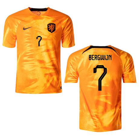 Steven Bergwijn Netherlands 7 FIFA World Cup Jersey - Kit Captain