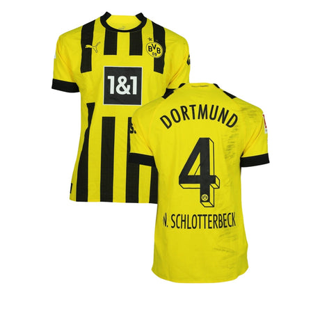 Nico Schlotterbeck Borussia Dortmund 4 Jersey - Kit Captain