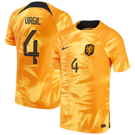 Virgil van Dijk Netherlands 4 FIFA World Cup Jersey - Kit Captain