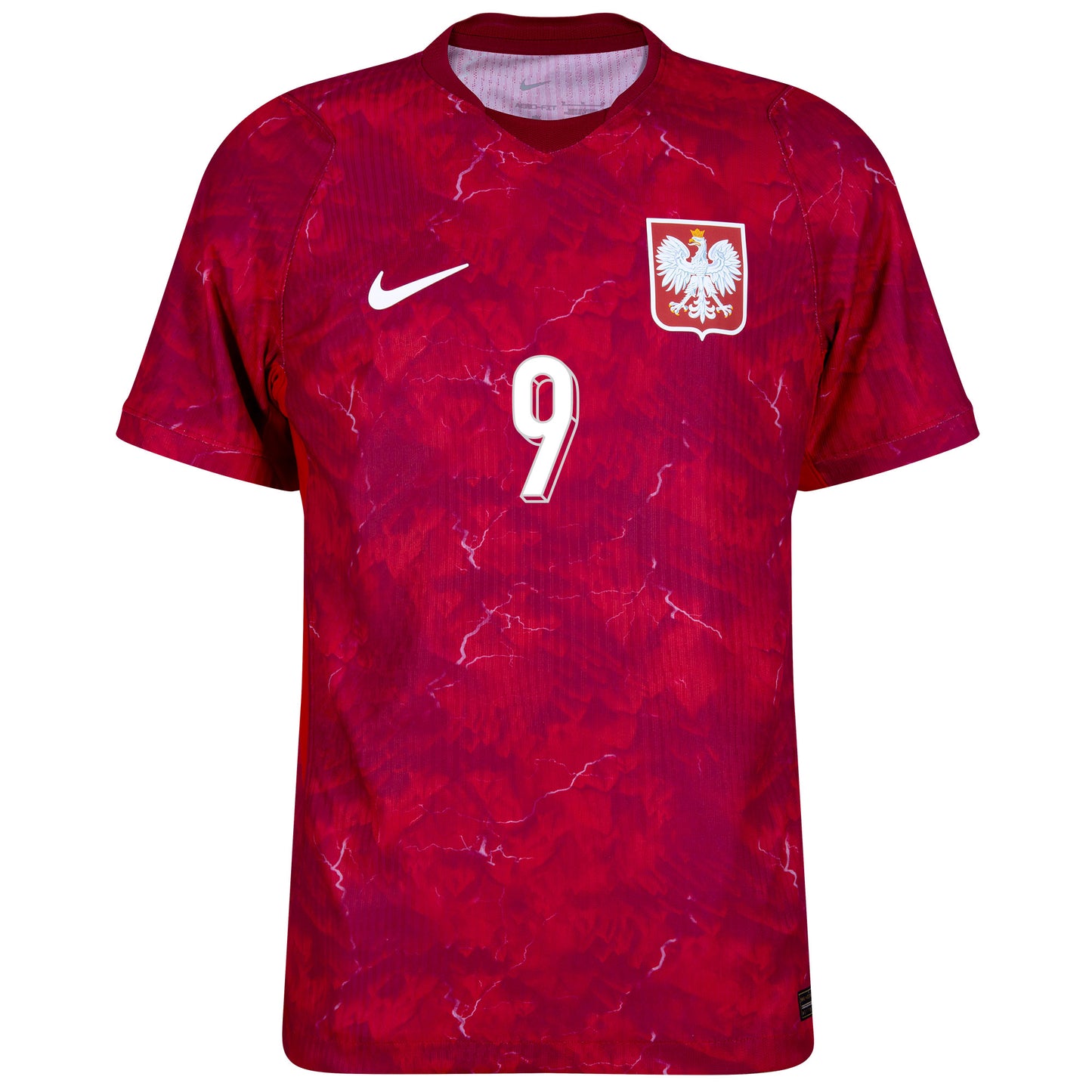 Nike Poland Aero-Fit Match Away Lewandowski 9 Shirt 2026-2027 (Official Printing)