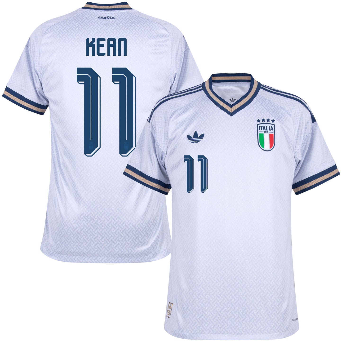 adidas Italy Authentic Away Kean 11 Shirt 2026-2027 (Official Printing)