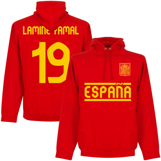 Spain 2024 Team Lamine Yamal 19 Hoodie - Red