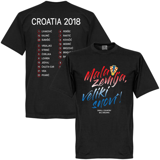 Croatia Mala zemlja, Veliki snovi Squad T-Shirt - Black
