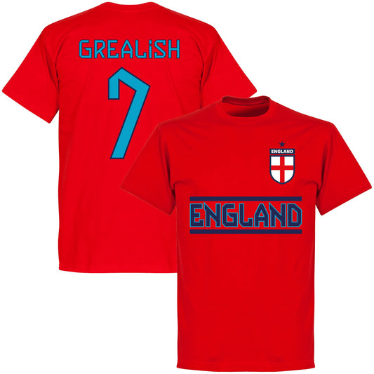 England Grealish 7 Team T-shirt - Red