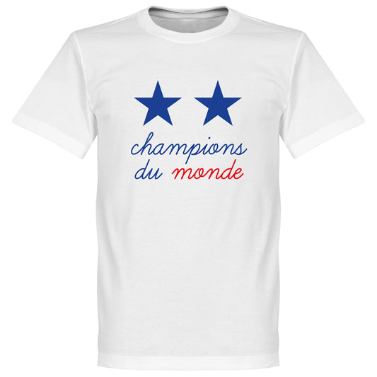 France 2 Star Champions du Monde T-Shirt - White