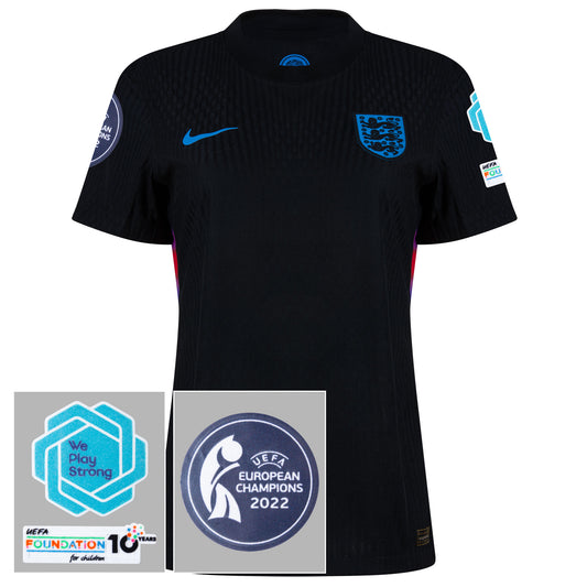 Nike England Women's Dri-Fit ADV Match Away Shirt 2025-2026 incl. UEFA Champions Titleholder Badge Set
