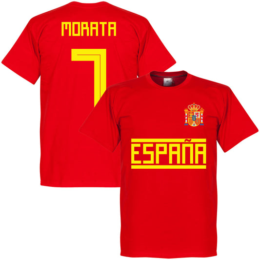 Spain Morata 7 Team T-Shirt - Red