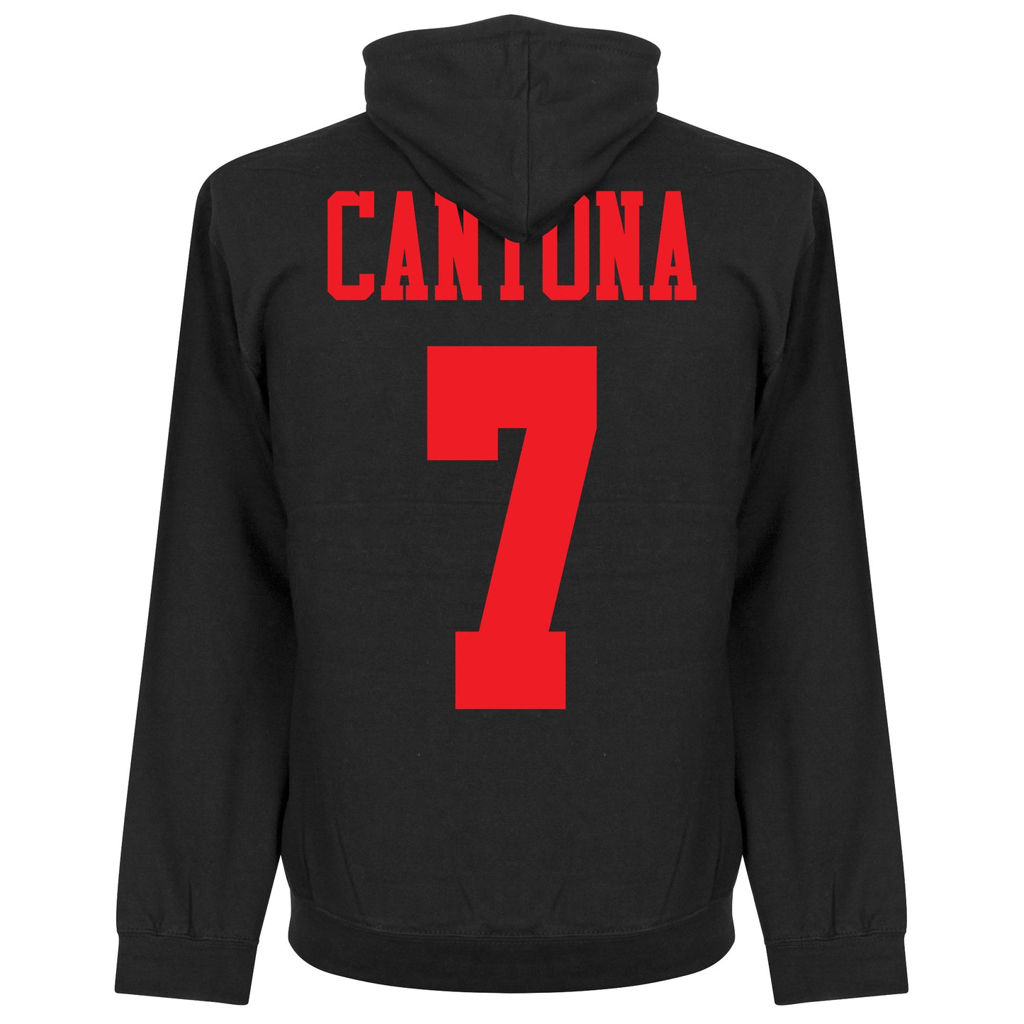 Cantona 7 Silhouette Kids Hoodie - Black/Red