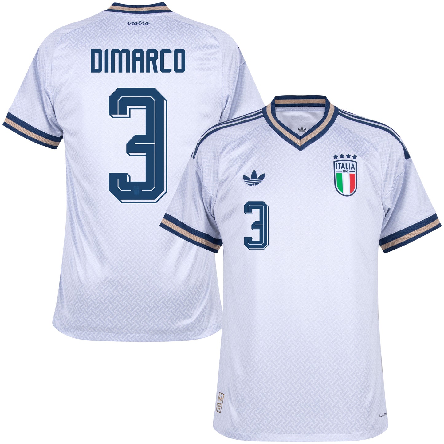 adidas Italy Authentic Away Dimarco 3 Shirt 2026-2027 (Official Printing)