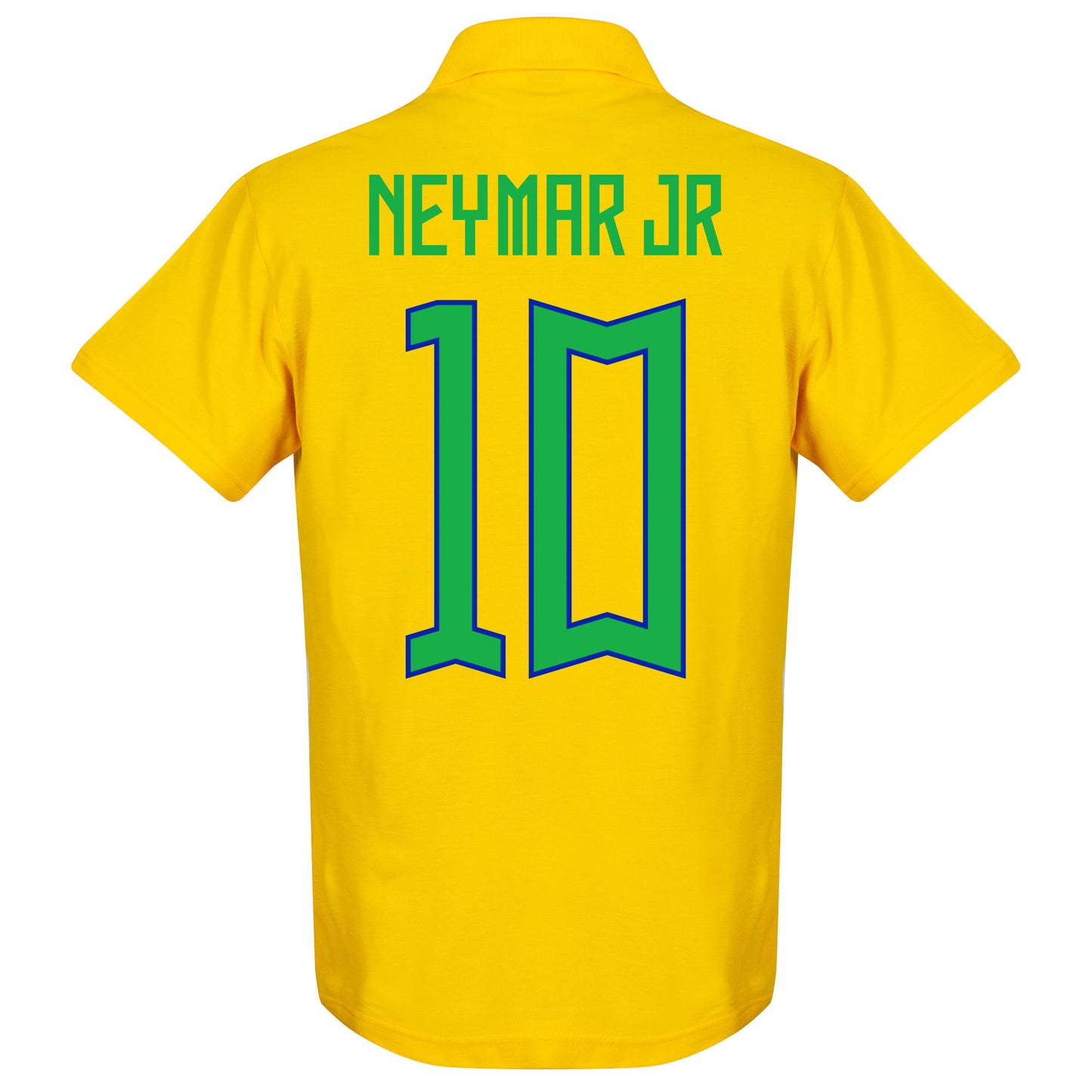 Brazil Team Neymar Jr 10 Polo Shirt - Yellow
