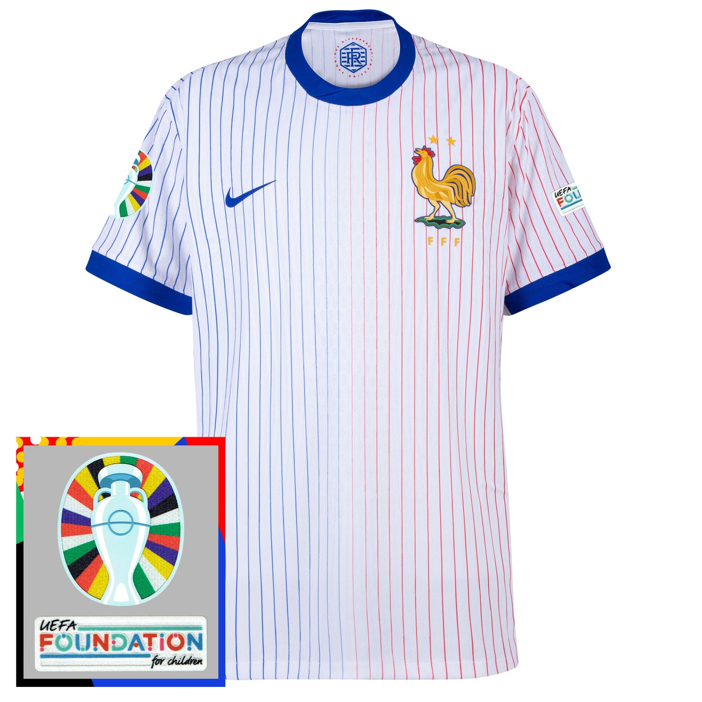 Nike France Dri-Fit ADV Match Away Shirt 2024-2025 incl. Euro 2024 & Foundation Tournament Patches