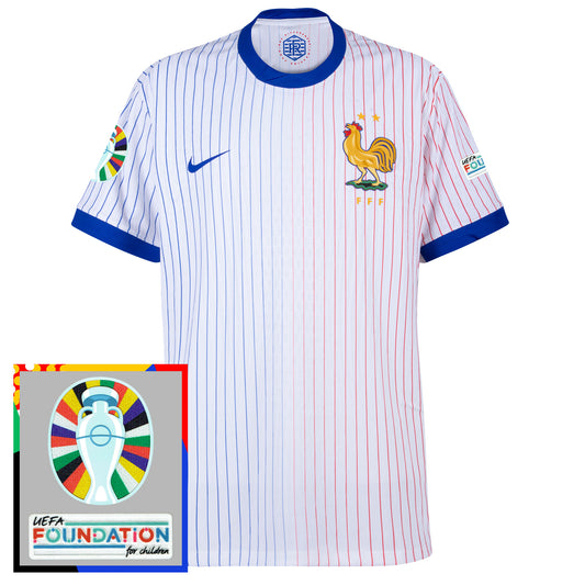 Nike France Dri-Fit ADV Match Away Shirt 2024-2025 incl. Euro 2024 & Foundation Tournament Patches