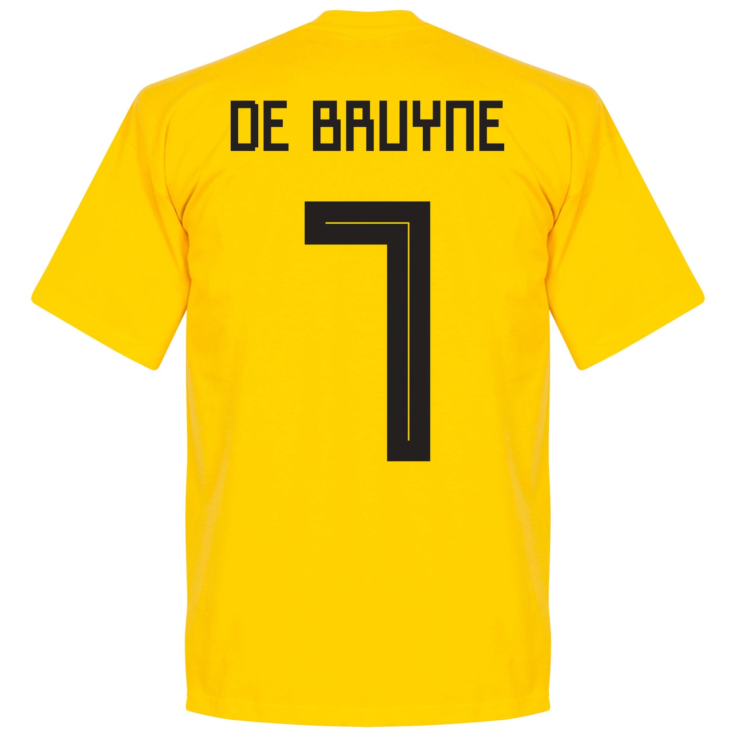 Belgium De Bruyne 7 Team T-Shirt - Yellow