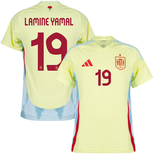 adidas Spain Away Lamine Yamal 19 Shirt 2024-2025 (Official Printing)