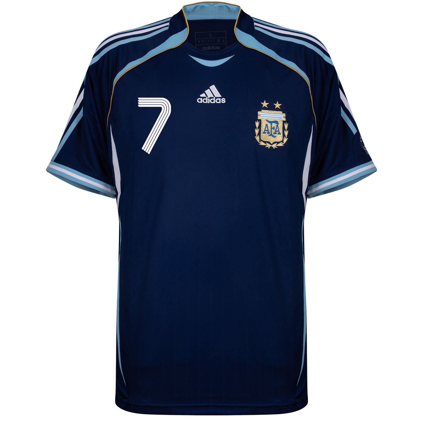 adidas Argentina Reissue Away Saviola 7 Shirt 2006 (Retro Flex Printing)
