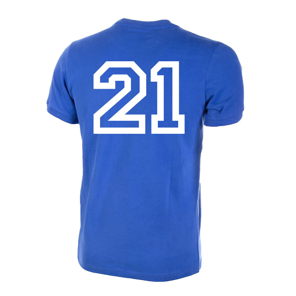 Copa Italy Home No.21 Retro Shirt 1970 (Retro Flock Printing)