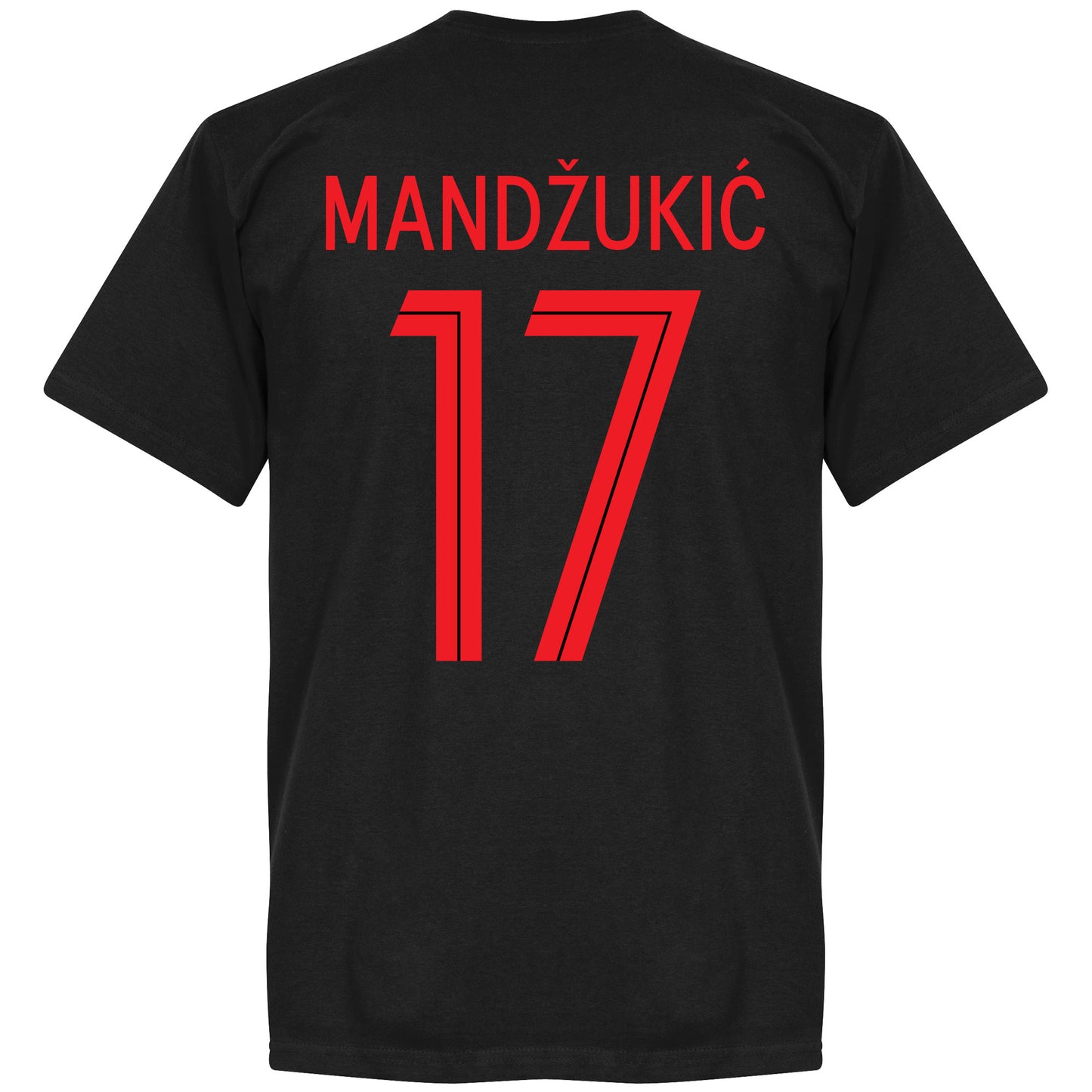 Croatia Mandzukic 17 Team T-Shirt - Black