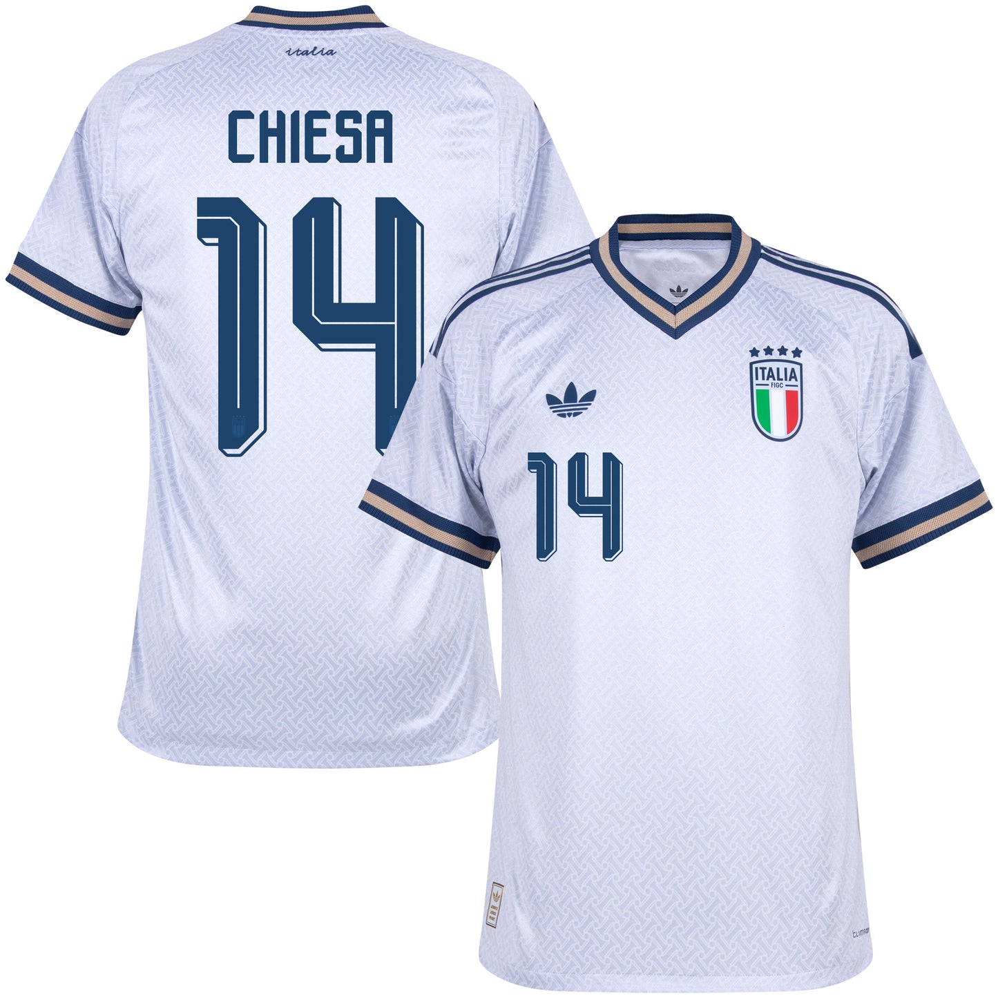 adidas Italy Authentic Away Chiesa 14 Shirt 2026-2027 (Official Printing)