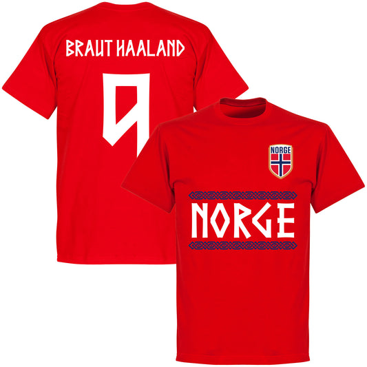 2026 Norway Team Braut Haaland 9 KIDS T-shirt - Red