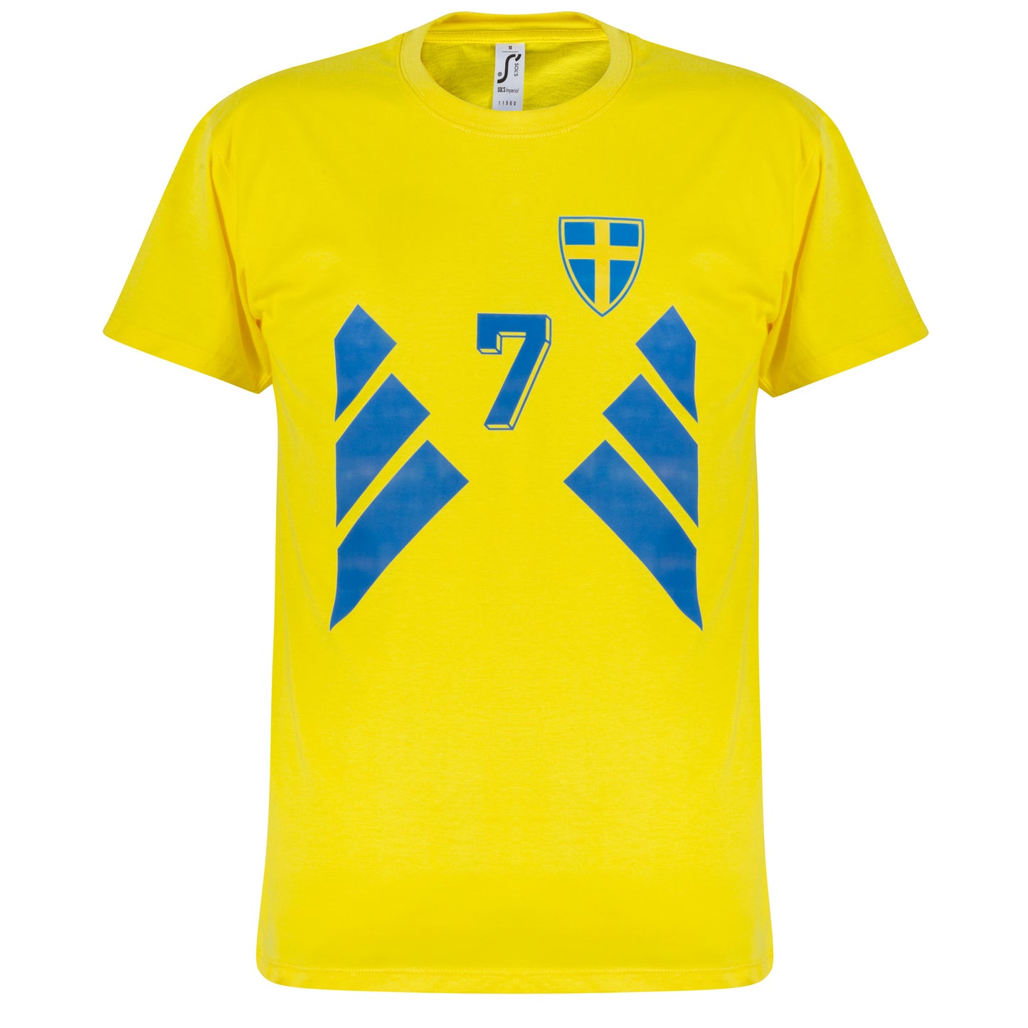 Sweden 1994 Larsson 7 Retro T-shirt - Lemon Yellow