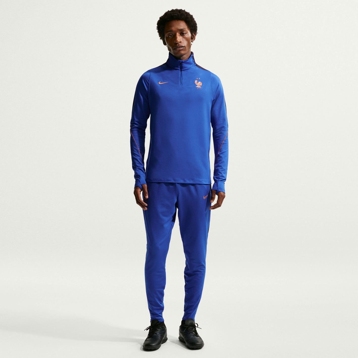 Nike France Dri-Fit Strike 1/4 Zip L/S Drill Top - Royal Blue - 2026-2027