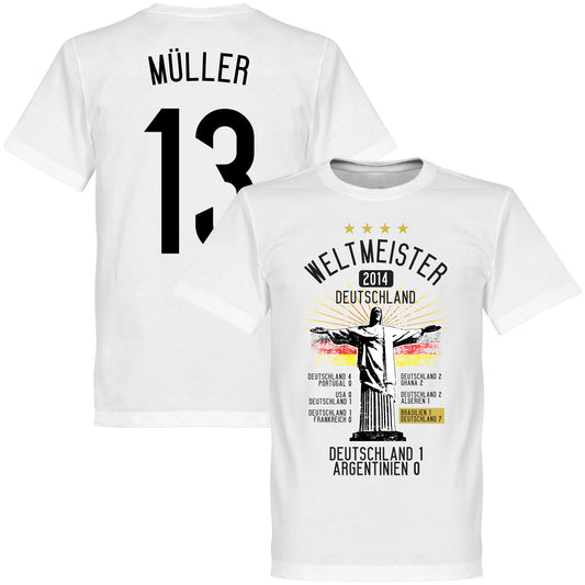 Germany Road To Victory Müller T-Shirt - White