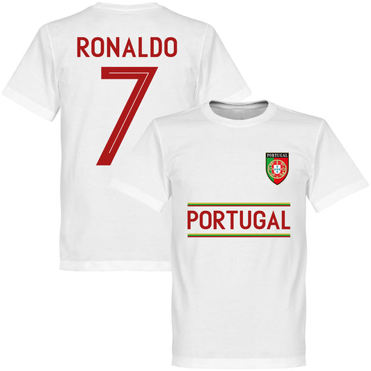 Portugal Ronaldo 7 Team T-Shirt - White