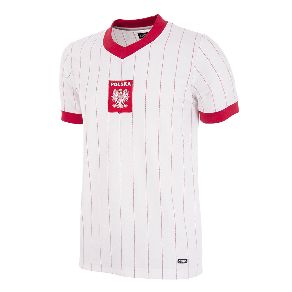 Copa Poland Home Retro Shirt 1982-1983 (Retro Flock Printing)