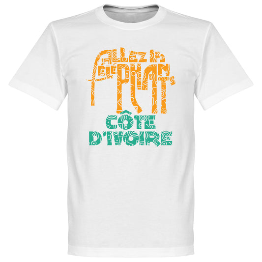 Ivory Coast Allez Les Elephants T-Shirt - White