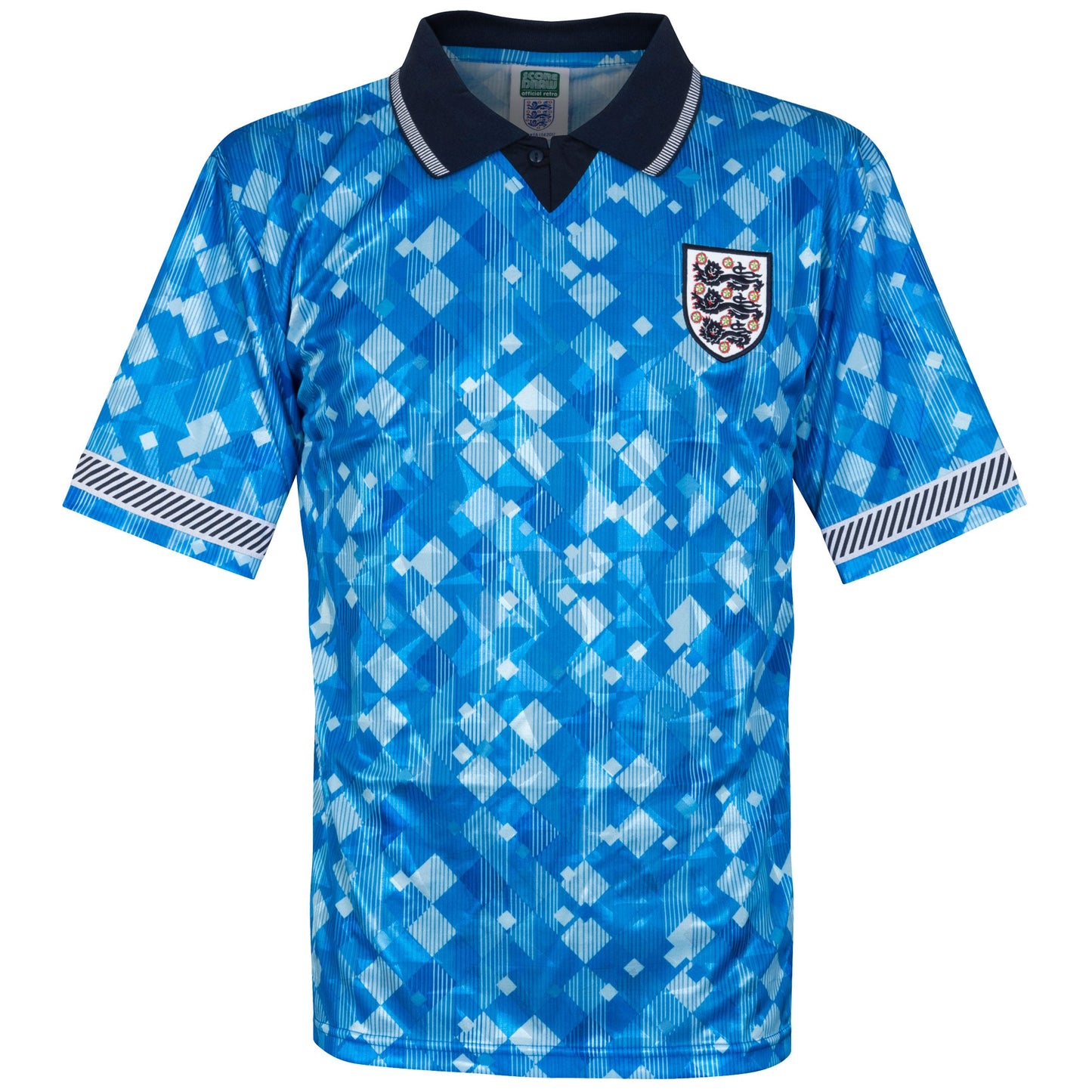 Score Draw England 3rd no. 3 Retro Shirt World Cup 1990 (Retro Flock Printing)