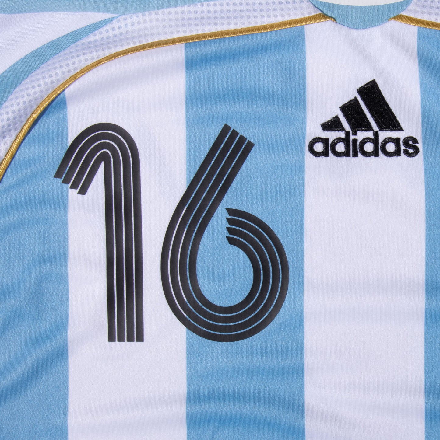 adidas Argentina Reissue Home Aimar 16 Shirt 2006 (Retro Flex Printing)