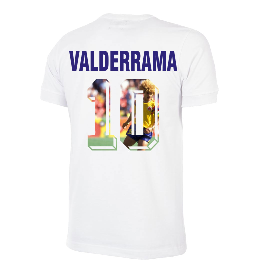 Copa Colombia Home Retro Valderrama 10 Shirt 1972-1973 (Gallery Style Printing)