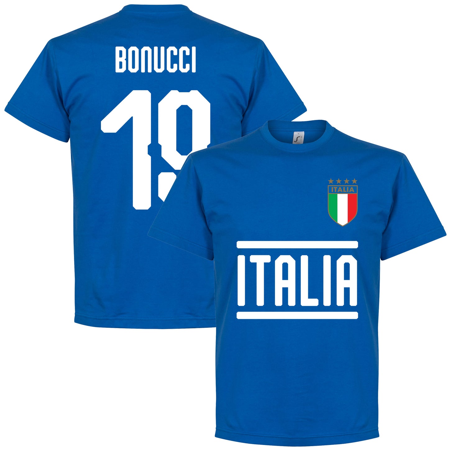 Italy Bonucci 19 Team T-Shirt - Royal