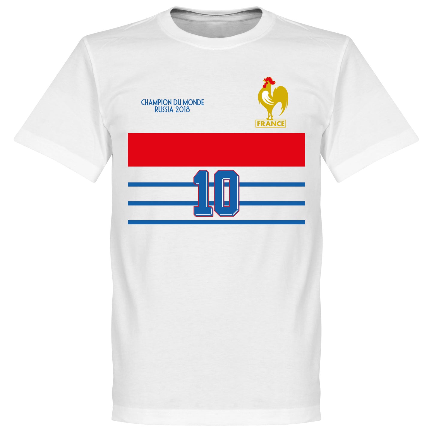 France Champions 98 Retro Zidane 10 T-Shirt - White