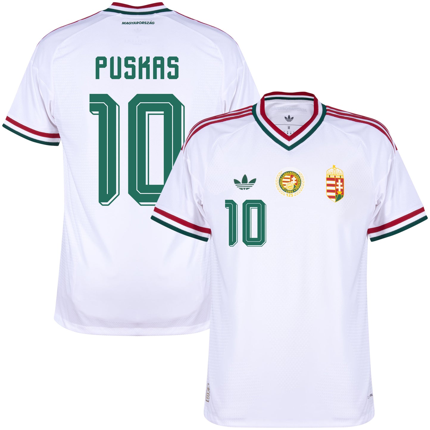 adidas Hungary Authentic Away Puskas 10 Shirt 2026-2027 (Official Printing)