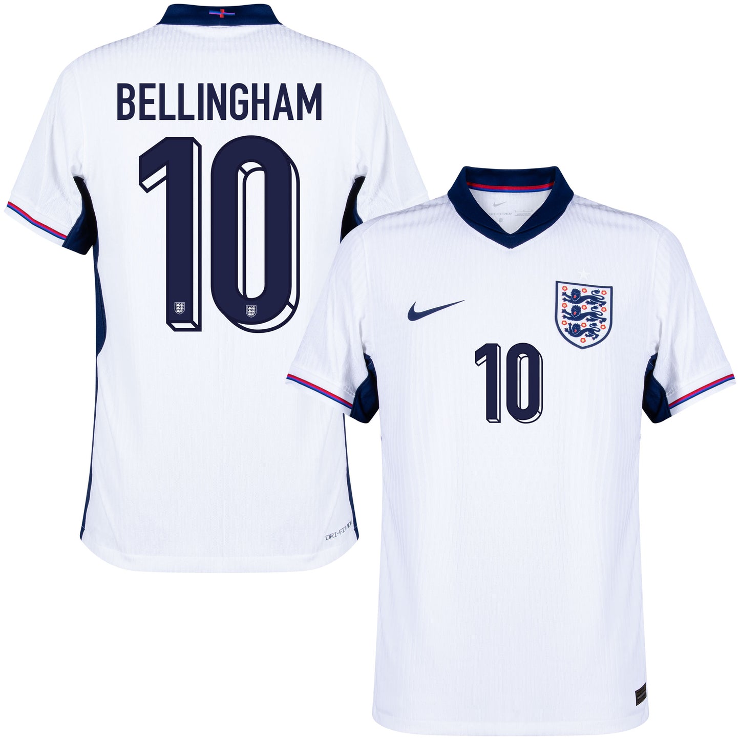 Nike England Dri-Fit ADV Match Home Bellingham 10 Shirt 2024-2025 (Official Printing)