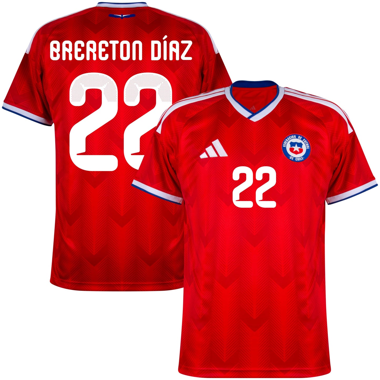 adidas Chile Home Brereton Díaz 22 Shirt 2026-2027 (Official Printing)