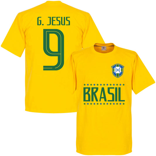 Brasil G. Jesus 9 Team T-Shirt - Yellow